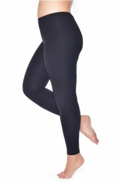 Pamela Mann Hosiery Curvy Super-Stretch Footless 90 Denier Tights In Black