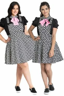 Hell Bunny Pokerface Pinafore Dress