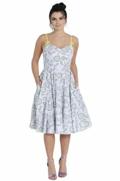 Hell Bunny Birdcage 50's Dress In Lavender