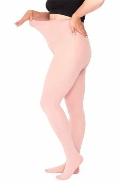 Pamela Mann Hosiery Curvy Super-Stretch 50 Denier Tights In Blush Pink