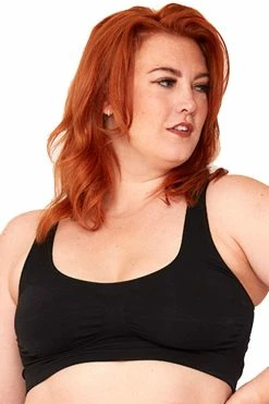 Pamela Mann Hosiery Pamela Mann Curvy Seam Free Comfort Support Top/Bra In Black