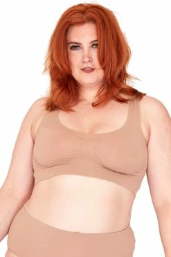 Pamela Mann Hosiery Pamela Mann Curvy Seam Free Comfort Support Top/Bra In Nude