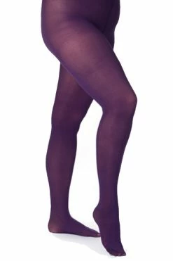 Pamela Mann Hosiery Curvy Super-Stretch 50 Denier Tights In Purple