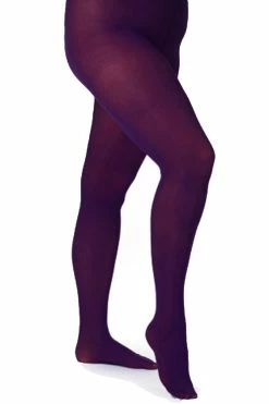 Pamela Mann Hosiery Curvy Super-Stretch 90 Denier Tights In Purple