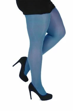 Pamela Mann Hosiery 50 Denier Opaque Pantyhose In Blue (Denim)