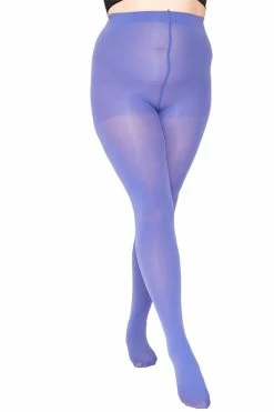 Pamela Mann Hosiery Curvy Super-Stretch 50 Denier Tights In Grape Periwinkle