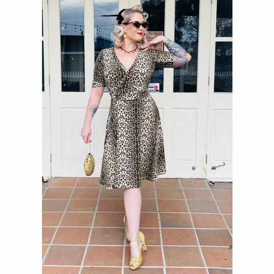Dolly & Dotty Dolly & Dotty Matilda Wrap Dress In Leopard Print - Image 7