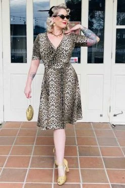 Dolly & Dotty Dolly & Dotty Matilda Wrap Dress In Leopard Print