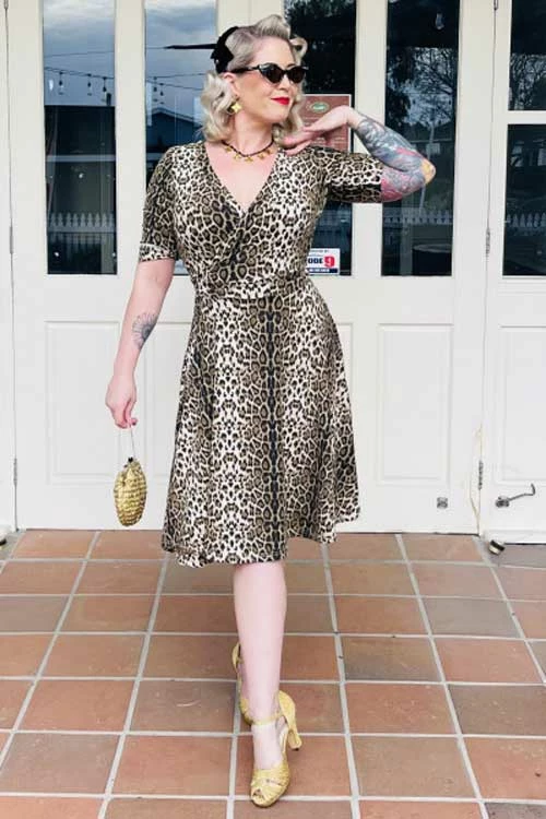 Dolly & Dotty Dolly & Dotty Matilda Wrap Dress In Leopard Print
