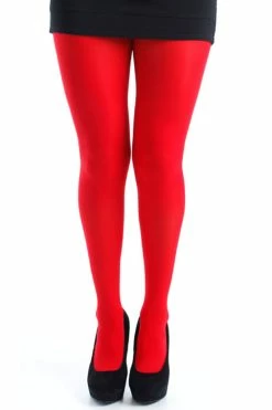 Pamela Mann Hosiery 50 Denier Opaque Pantyhose In Flo Red