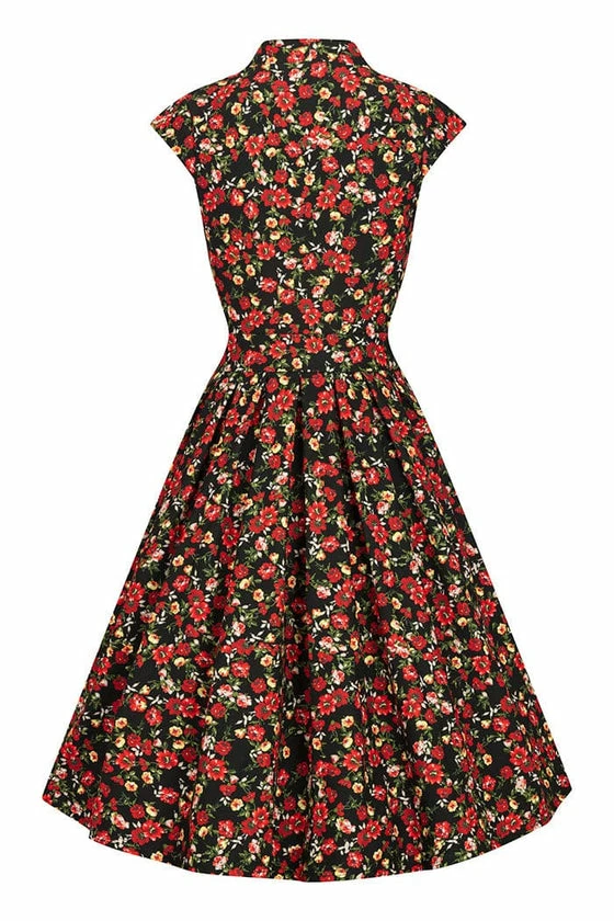 Lady Vintage Eva Dress In Ditsy Red - PRE-ORDER Estimated Dispatch 17 February - Image 3