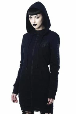 Killstar Weirdo Hooded Dress In Black