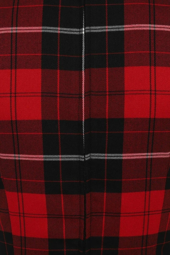 Hell Bunny Brody Mid Dress Red Tartan - Image 12