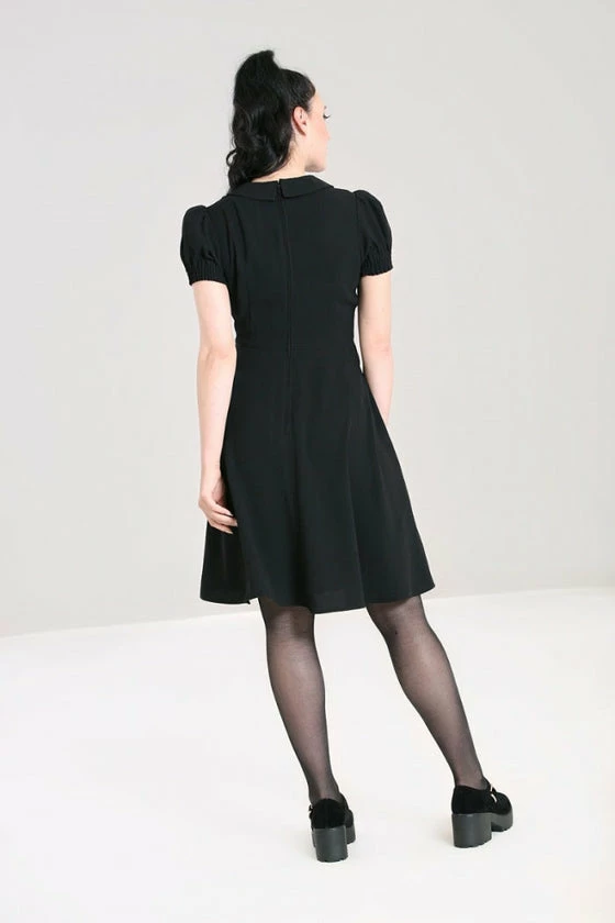 Hell Bunny Catherine Mid Dress In Classic Black - Image 5