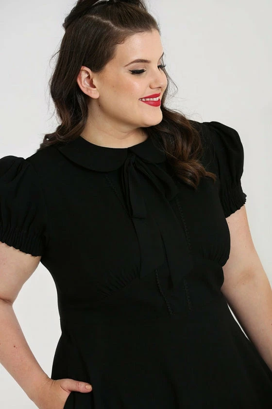 Hell Bunny Catherine Mid Dress In Classic Black - Image 8