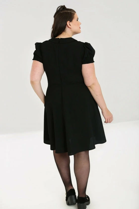 Hell Bunny Catherine Mid Dress In Classic Black - Image 9