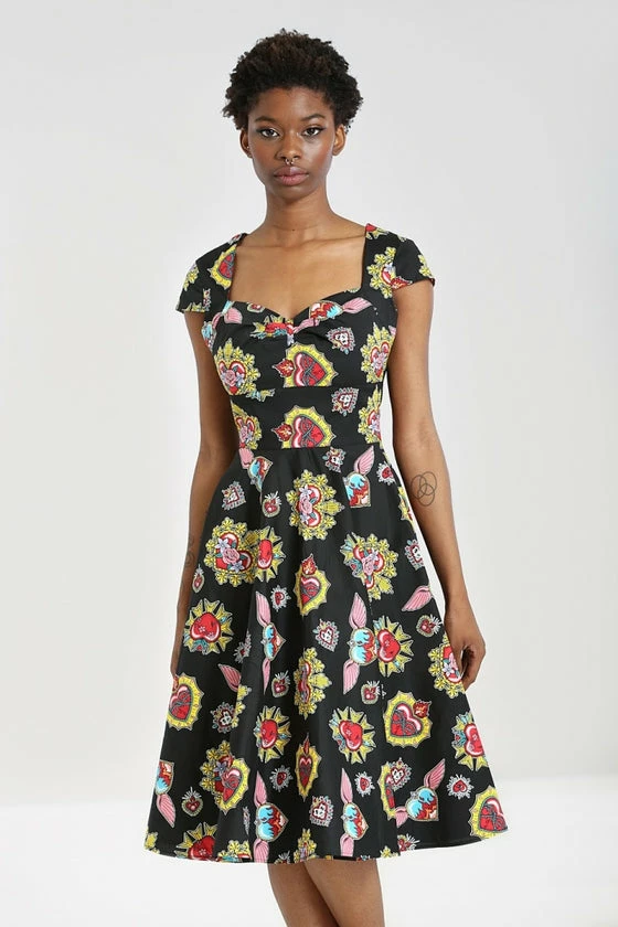 Hell Bunny Amias 50's Dress Hearts - Image 2