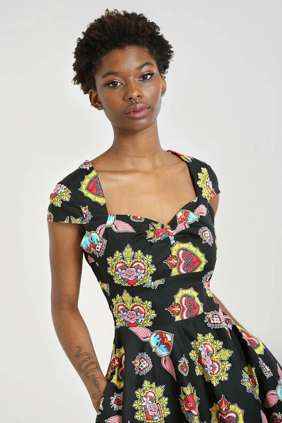 Hell Bunny Amias 50's Dress Hearts - Image 3