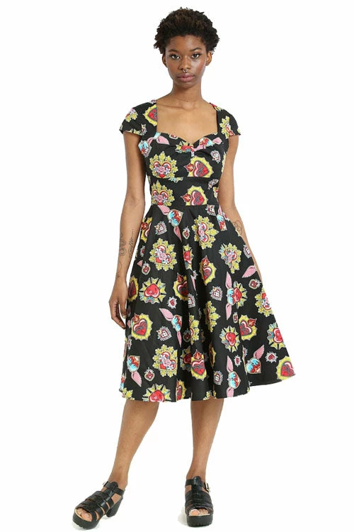 Hell Bunny Amias 50's Dress Hearts