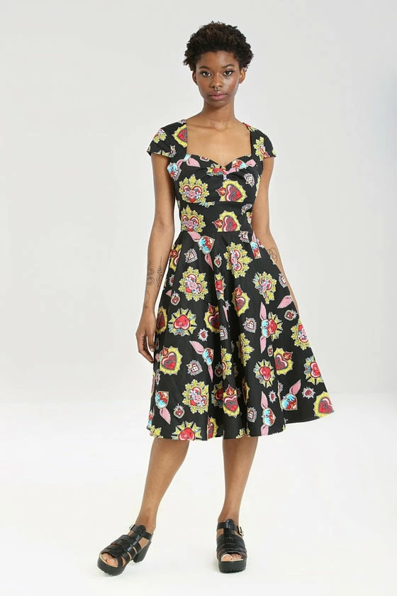 Hell Bunny Amias 50's Dress Hearts - Image 4