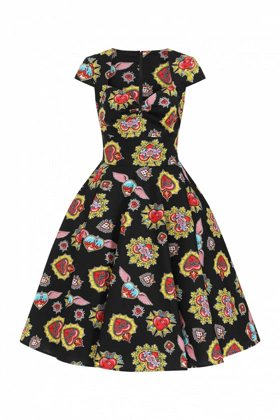 Hell Bunny Amias 50's Dress Hearts - Image 6