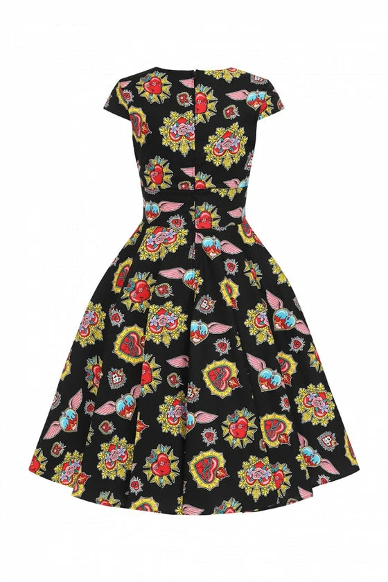 Hell Bunny Amias 50's Dress Hearts - Image 7