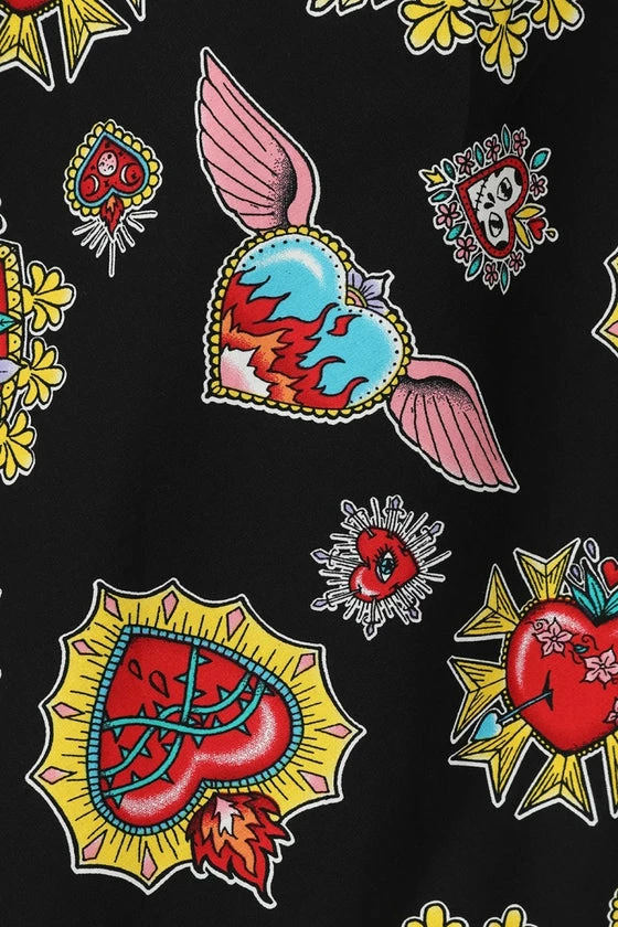 Hell Bunny Amias 50's Dress Hearts - Image 8