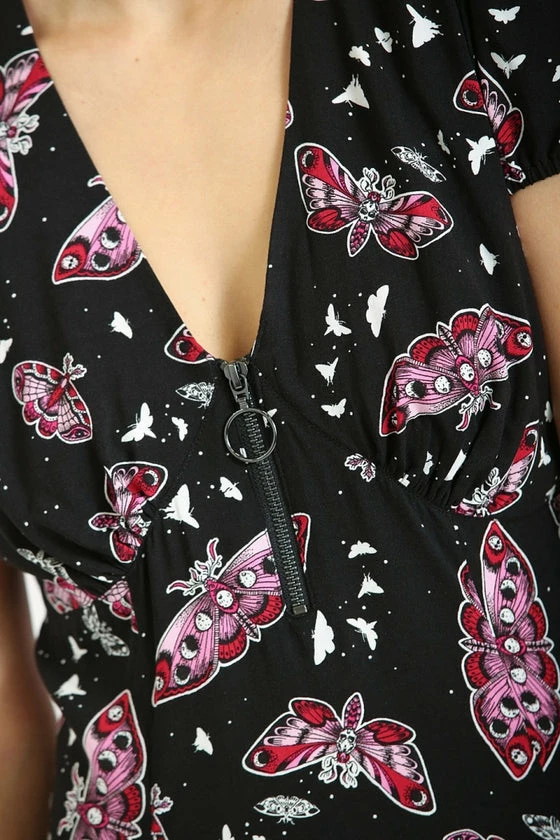 Hell Bunny In The Moonlight Mini Dress Moths - Image 4
