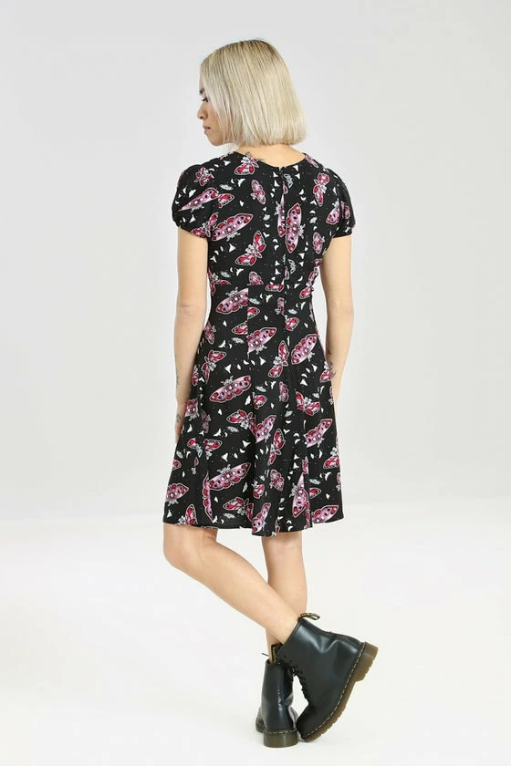Hell Bunny In The Moonlight Mini Dress Moths - Image 5