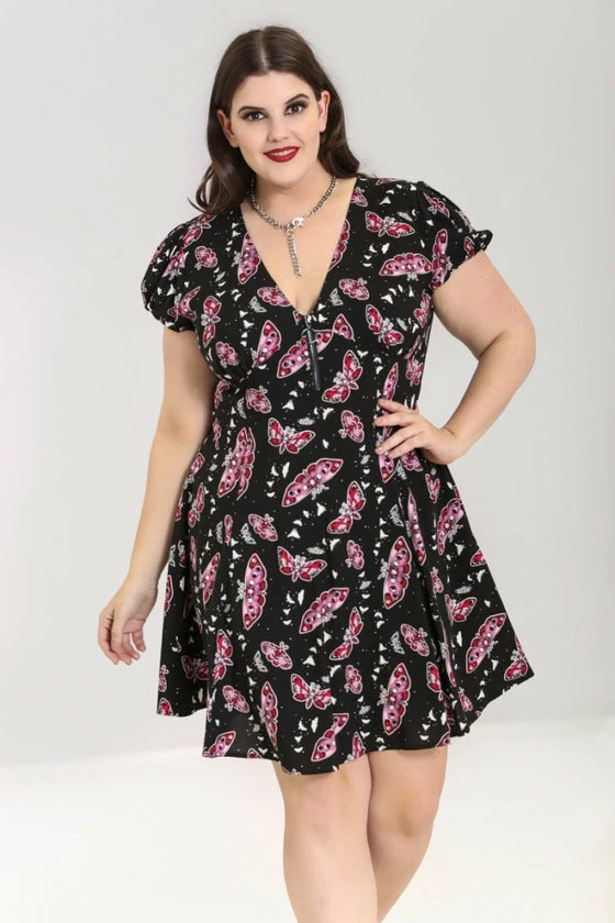 Hell Bunny In The Moonlight Mini Dress Moths - Image 9