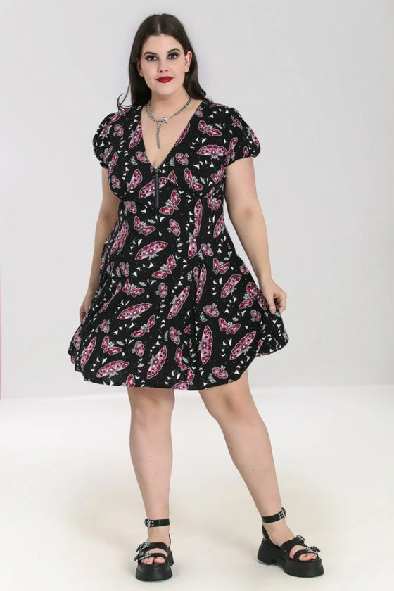 Hell Bunny In The Moonlight Mini Dress Moths - Image 10
