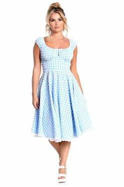 Hell Bunny BB 50's Dress In Blue