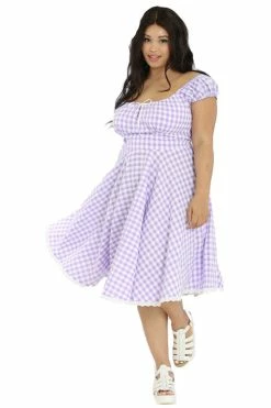 Hell Bunny BB 50's Dress In Lavender