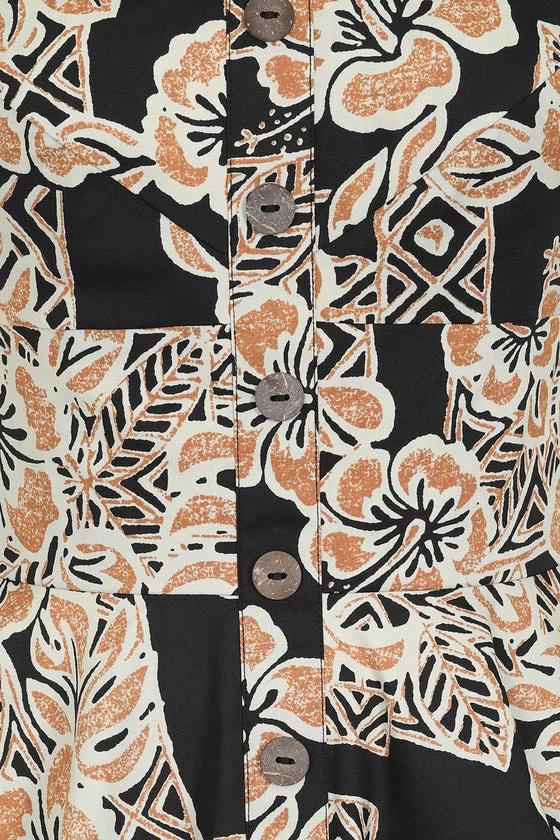 Hell Bunny Dominque 50's Dress Tiki Tribal Print - Image 8