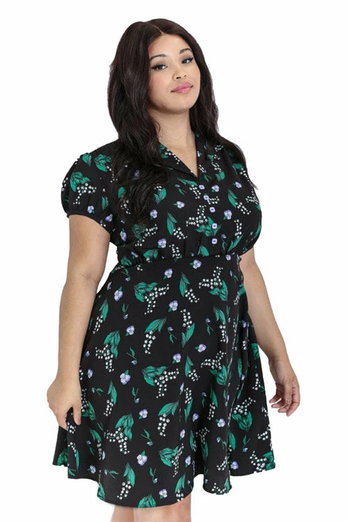 Hell Bunny Good Luck Dress Black Floral