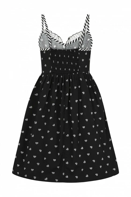 Hell Bunny Ribcage Babydoll Dress Ribcage Hearts With Stripe Detail - Image 10