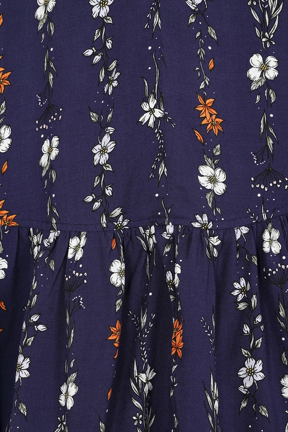 Hell Bunny Asta Maxi Dress Cottage Floral Navy - Image 11