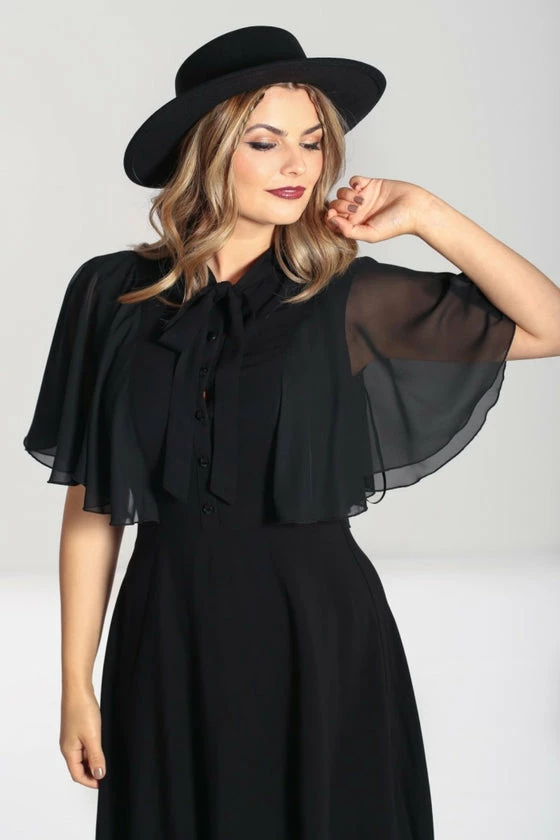 Hell Bunny Isabelle Mid Dress Shawl Detail - Image 4