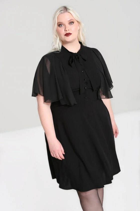 Hell Bunny Isabelle Mid Dress Shawl Detail - Image 6