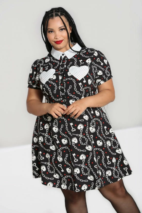 Hell Bunny Heart Lock Mini Dress - Image 3