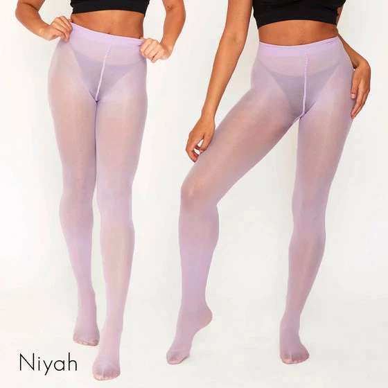 Pamela Mann Hosiery 50 Denier Opaque Pantyhose In Lavender - Image 2