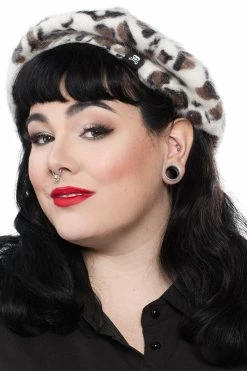 Sourpuss Leopard Furry Beret
